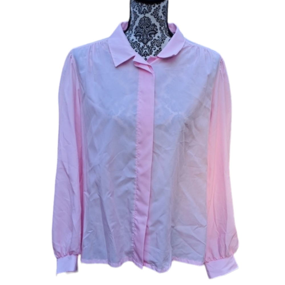 Vintage Judy Bond Pink Blouse